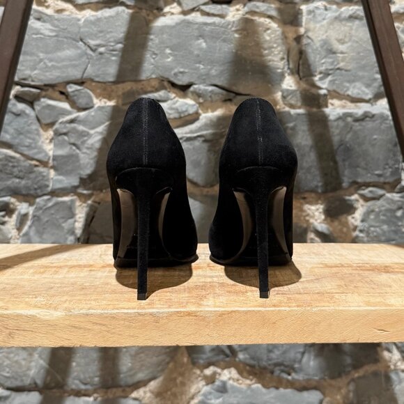 Saint Laurent Black Suede Paris 100 Pumps - Picture 5 of 11